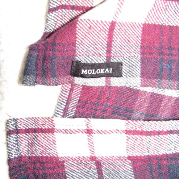 Molokai Surf Co. Flannel Light Jacket/Shirt Size M Poly/Cotton 2 Pockets - Picture 5 of 6